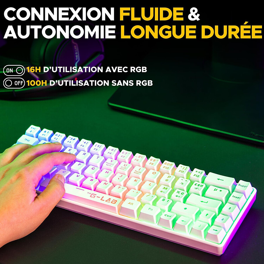The G-Lab Keyz Hydrogen Wireless - Blanc
