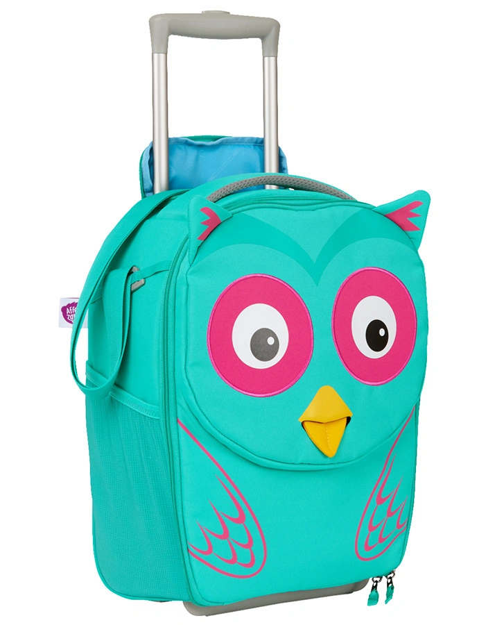 Kinder-Trolley ELUISE EULE (30x40x16,5) in türkis