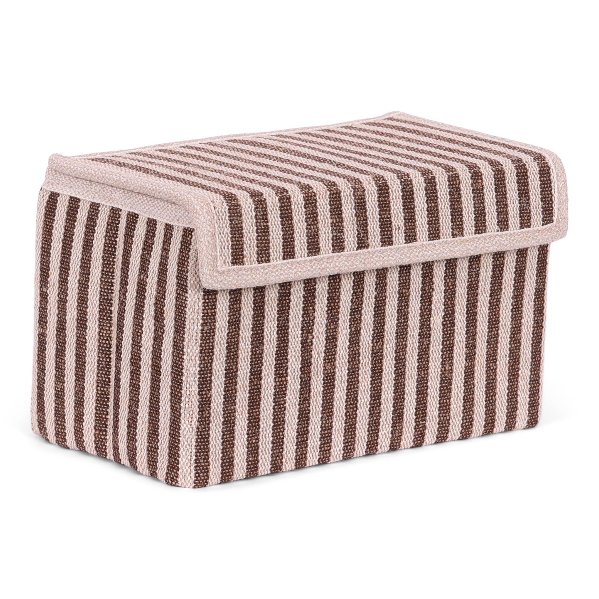 Opbergdoos Auri stripe brown 25x14x15cm