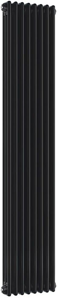 Hudson Reed Regent - Gliederheizkörper 1800mm x 380mm in Schwarz