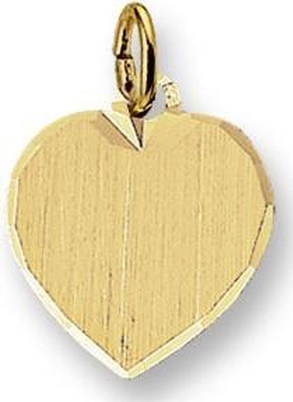 Gouden Ketting Hanger - Hart - 13mm - 14 Karaats Geelgoud