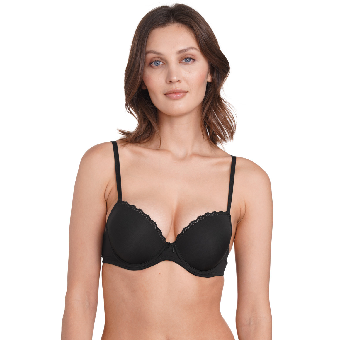 Gina Benotti Damen Push-Up-BH mit Spitze schwarz