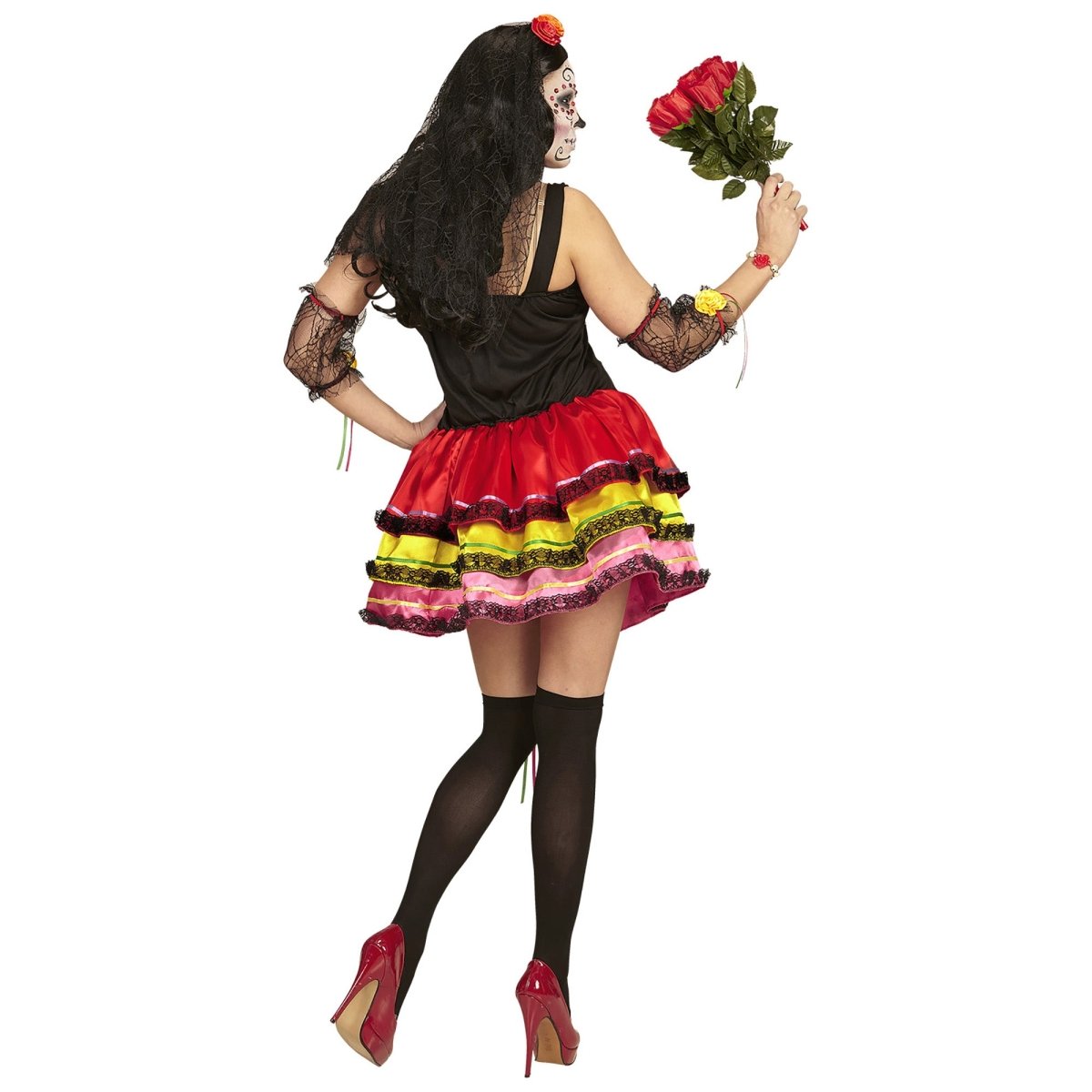 Dia De Los Muertos Jurk Gekleurd Dames Kort