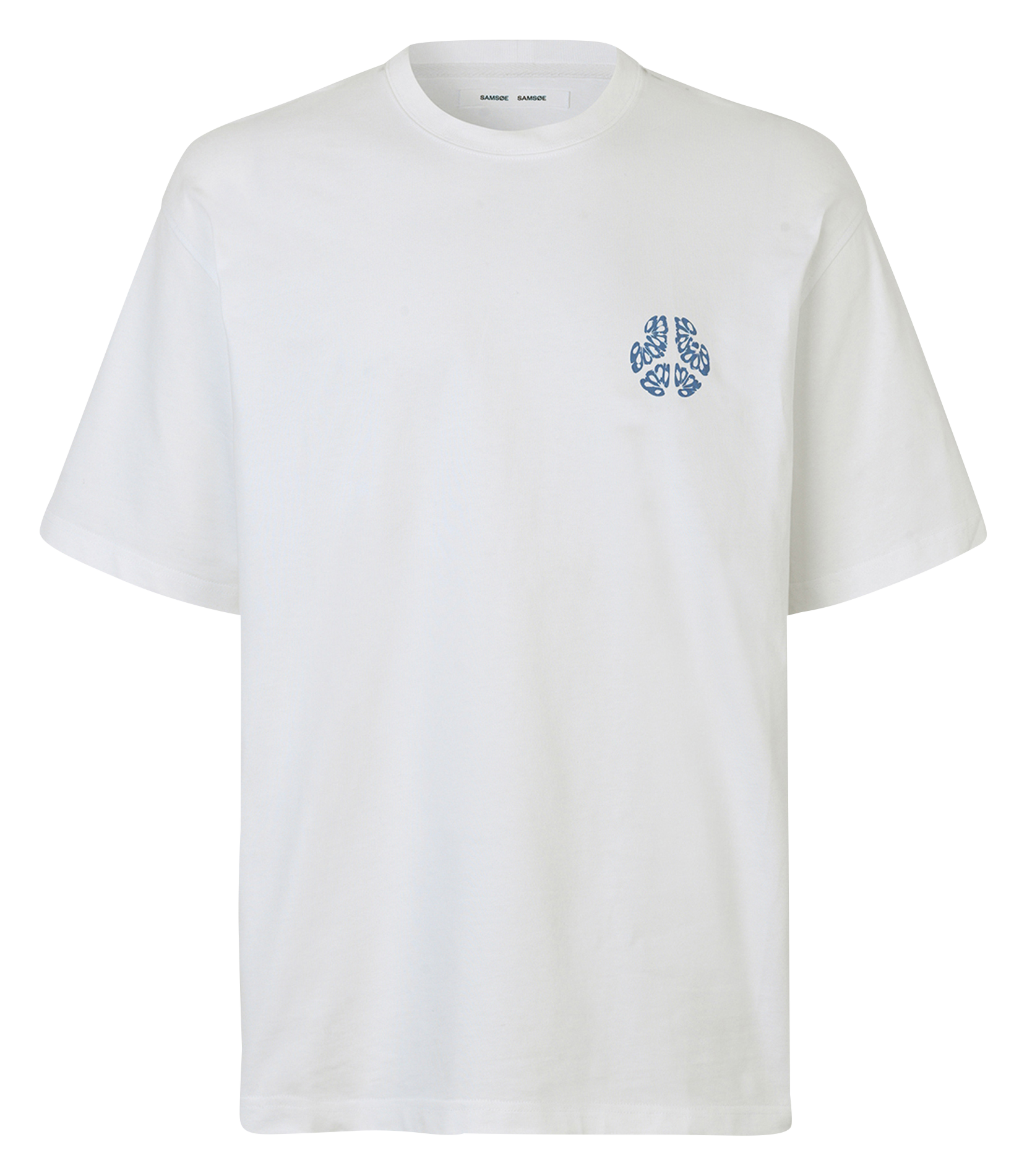 SAJOURNAL - Tee-shirt droit en coton bio sérigraphié | Blanc