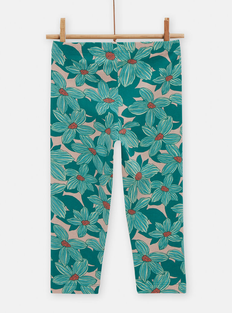 Legging à motif feuillage pour bébé fille