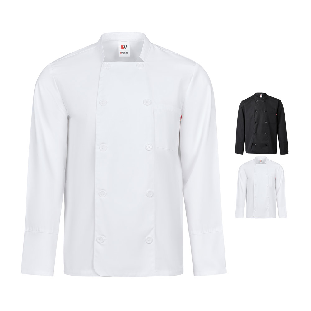 Velilla 36123 - Veste de cuisine à manches longues (175g/m²), en coton (35%) et polyester (65%)