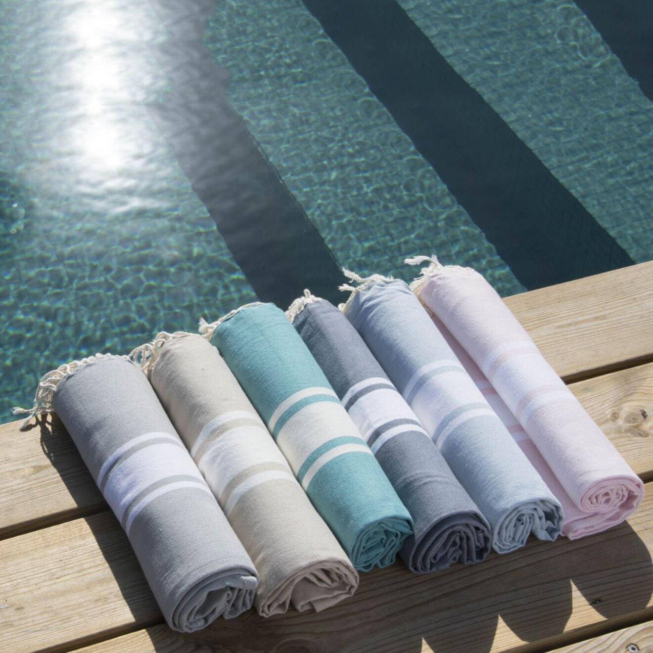 Febronie Fouta Traditionelle St Tropez beige - 100x200 cm