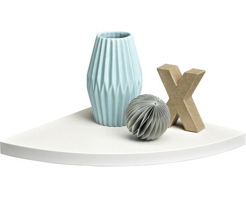 Hoekplaat design 30 cm wit essen