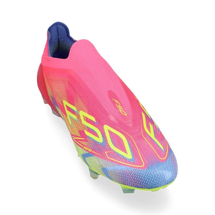 adidas F50 Elite Laceless FG Mystic Victory - Lucid Pink/Lucid Lemon/Blue Fusion