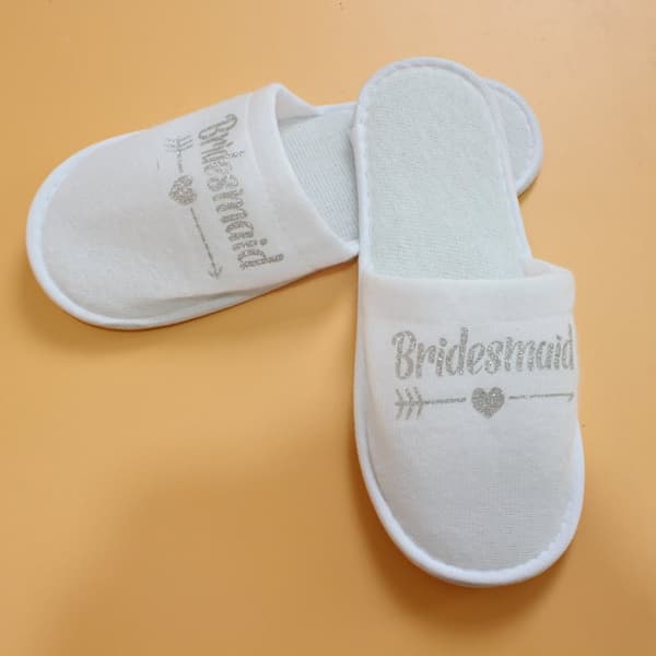 INF Brudesvenn Slippers for Bryllup, Spa og Hotell - Komfortable Engangs Tøfler