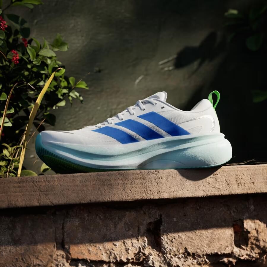 Adidas Performance Supernova Glide hardloopschoenen lichtblauw wit