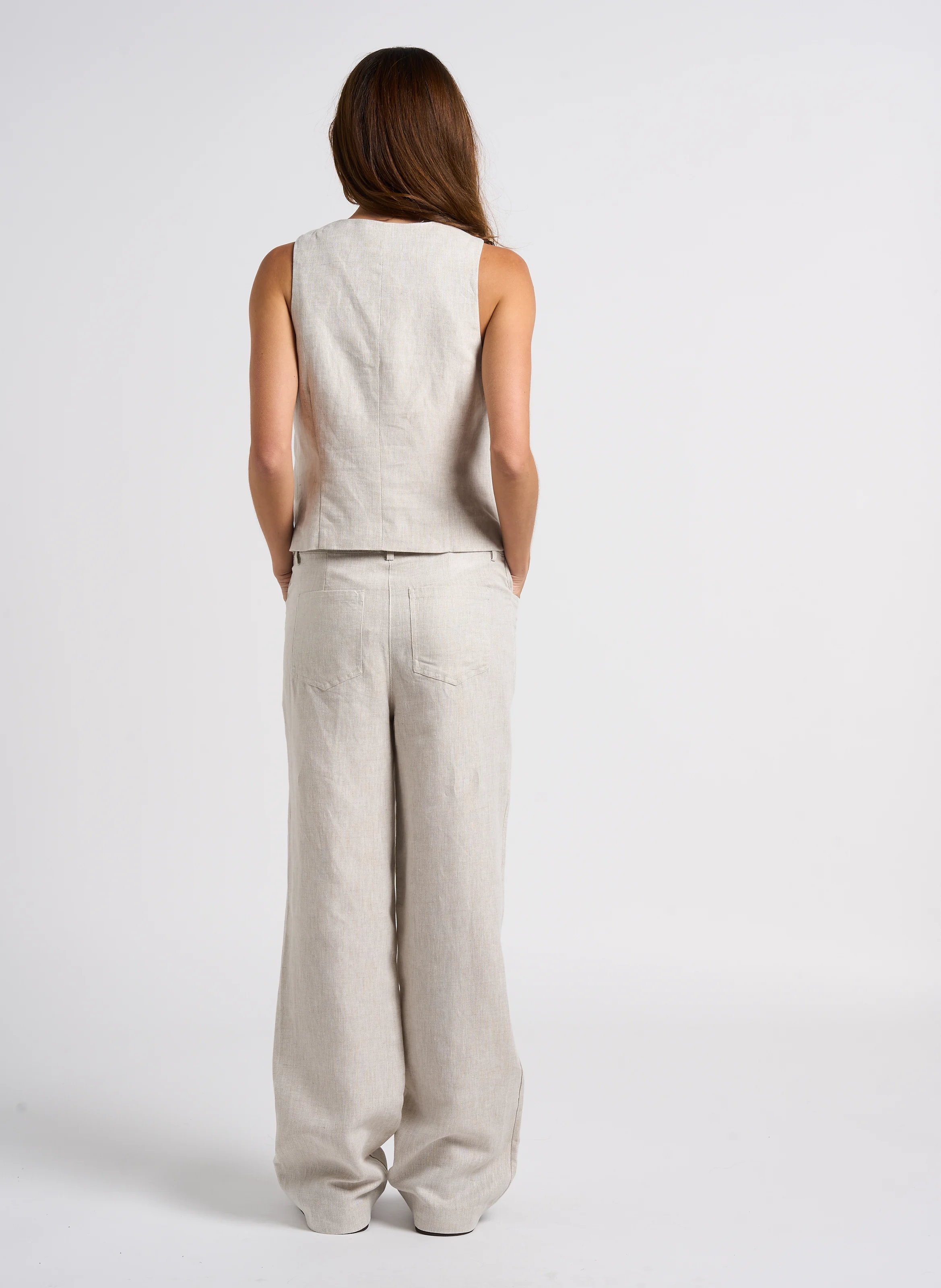 PABLO - Pantalon droit en lin | Blanc