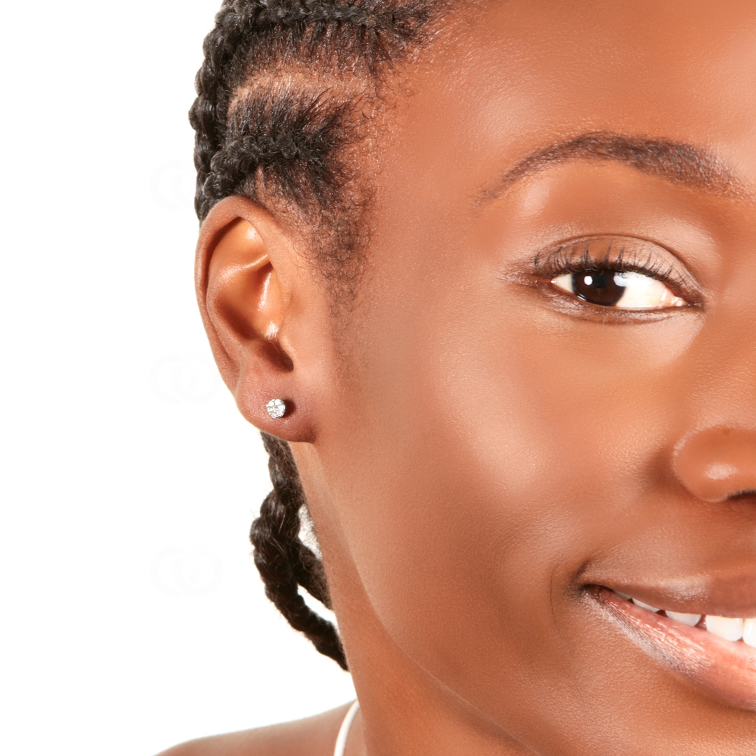 Ohrstecker 750/18 K Weissgold mit Diamanten 0.28 ct H/si