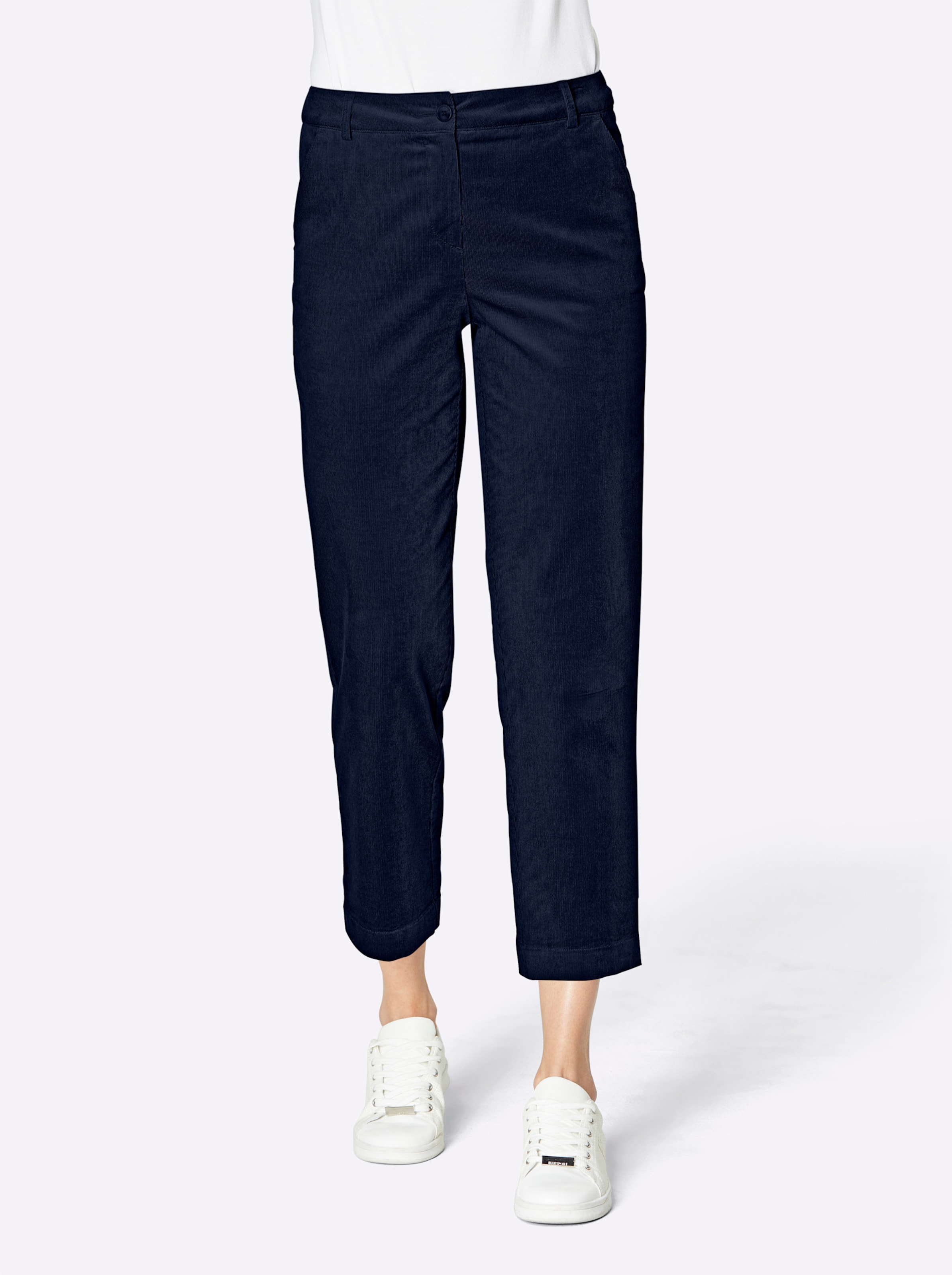 Stehmann Comfort line Baumwoll-Modal-Cordhose in marine