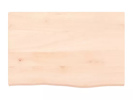 Étagère de vasque murale acier et bois de chêne massif