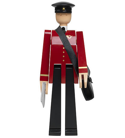 Kay Bojesen Tr?figur - Postmand - 20 cm - Sort/R?d