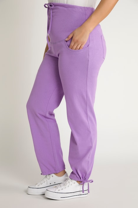 Bellieva-Sweatpants, extrabreiter Bund, Biobaumwolle