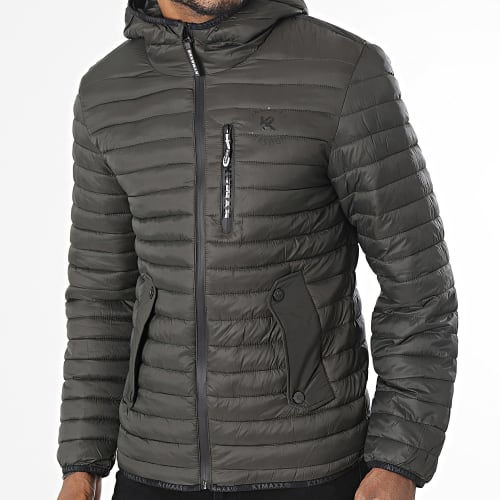 Doudoune Capuche Vert Kaki