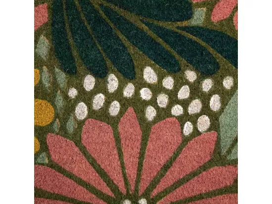 Tapis d'entrée en PVC imprimé rose 45x75
