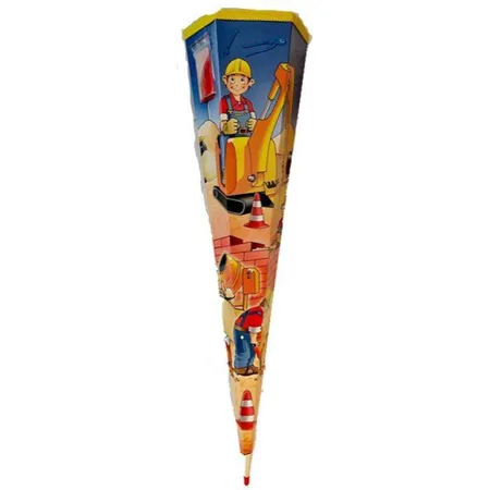 Roth Schultüte Baustelle mit Rothspitze 85 cm, eckig