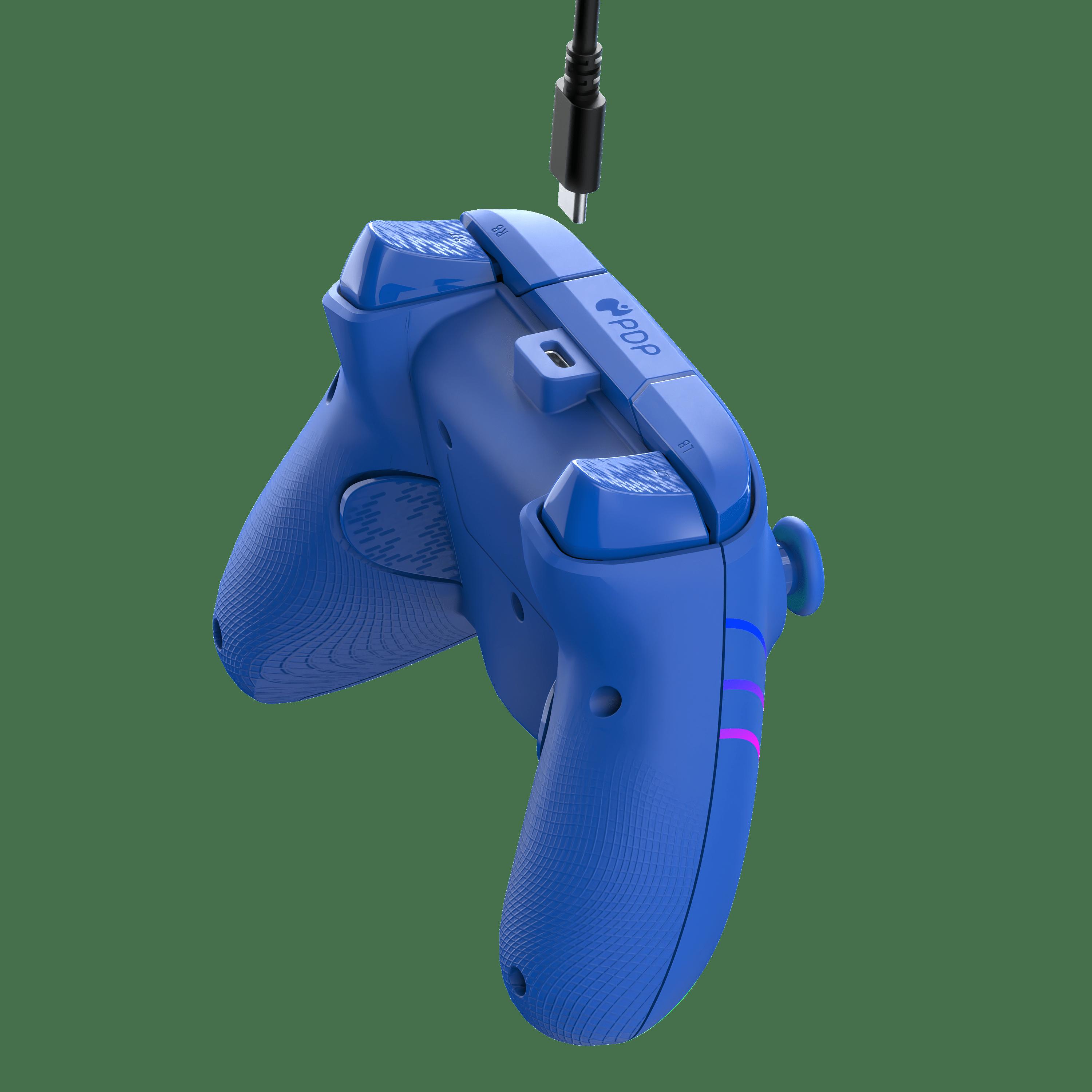 PDP GAME Afterglow Wave Wired Xbox Controller Blue