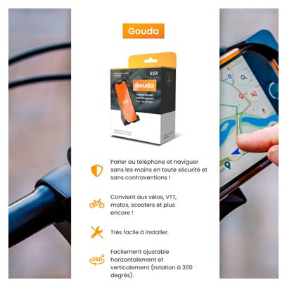 Support et Protection Smartphone Support de téléphone portable pour vélo R2B Rotation à 360 Degrés