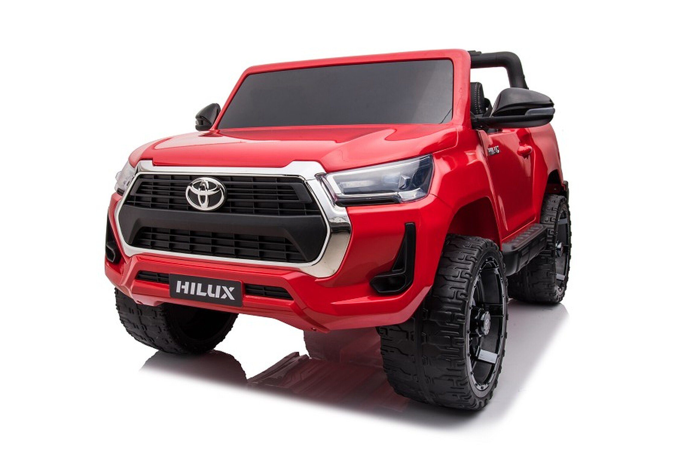 Carrinho elétrico infantil TPFLiving Toyota Hilux - motor: 4 x 12V - bateria: 1 x 12 Volts/14Ah, capacidade de carga 40 kg, carrinho elétrico infantil com assento de couro e cinto de segurança.