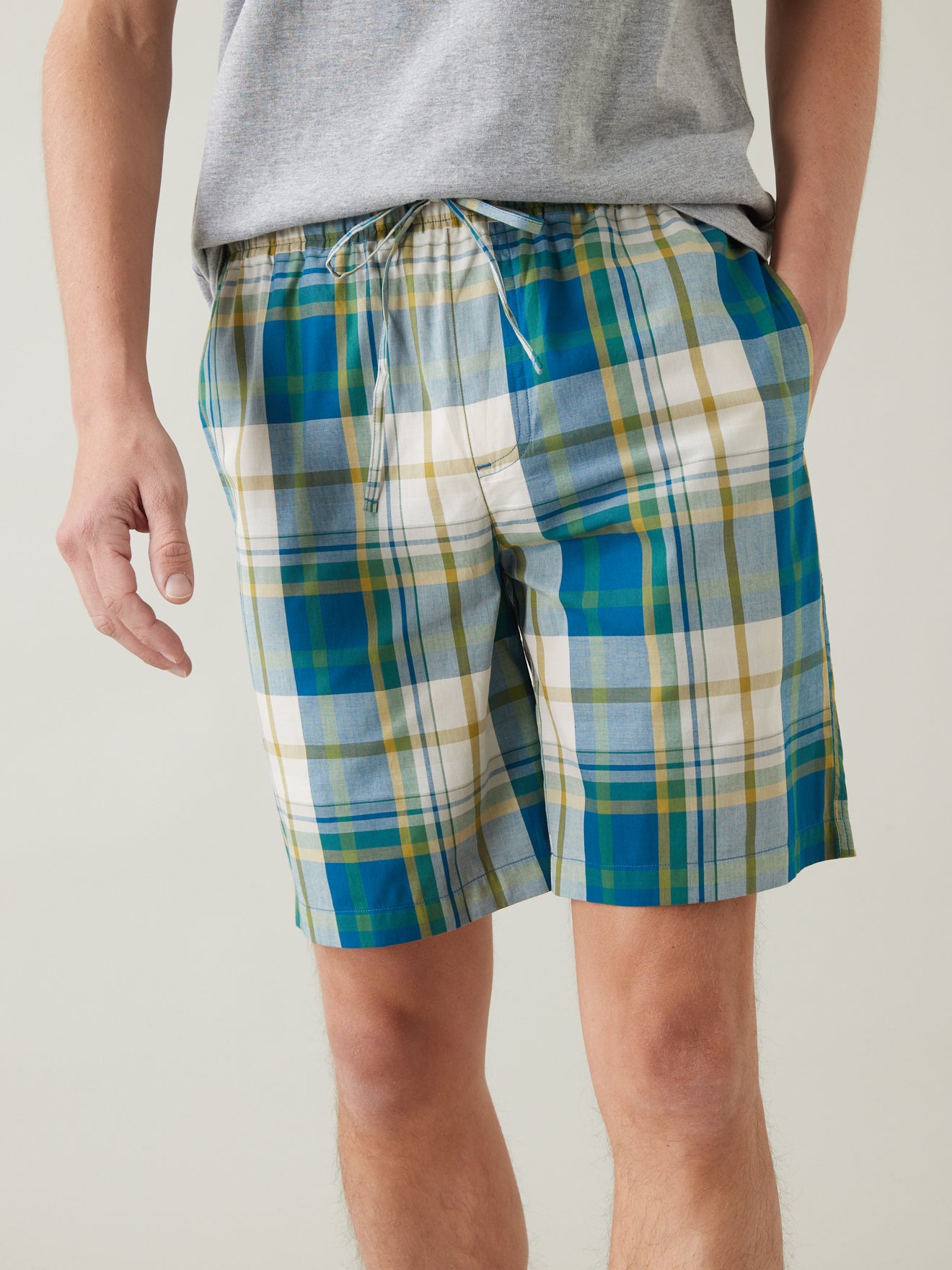 Pyjama short bi-matière homme