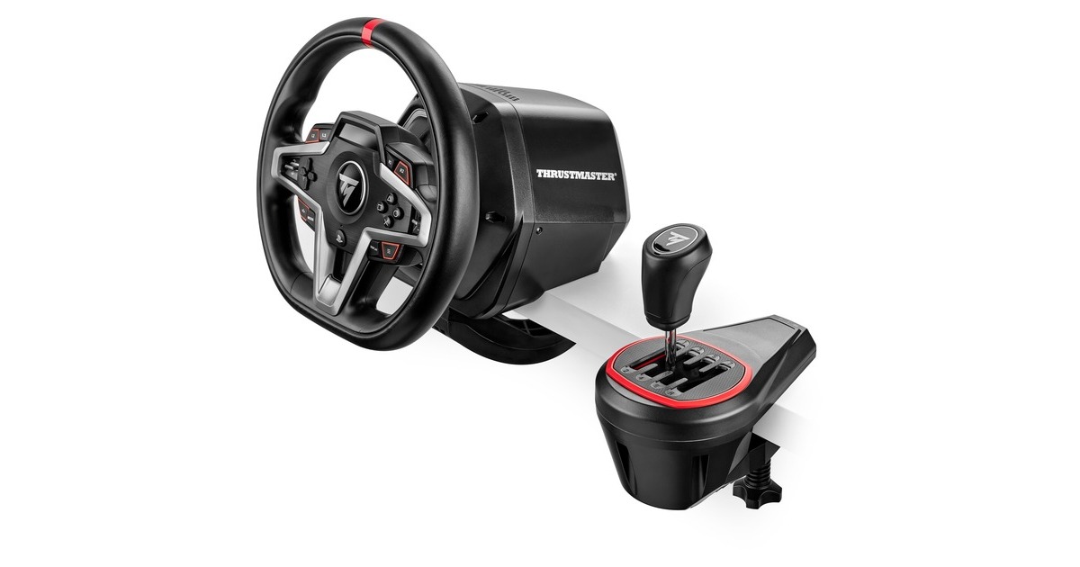 ThrustmasterTH8S Add-On gaming shifter  (Zwart/rood, Pc, PlayStation 4, PlayStation 5, Xbox Series X|S, Xbox One)