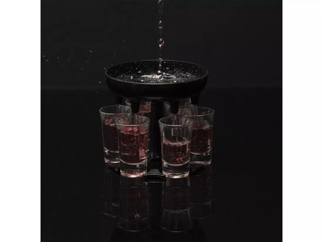 Distributeur de 6 Verres à Shooter Noir 13cm