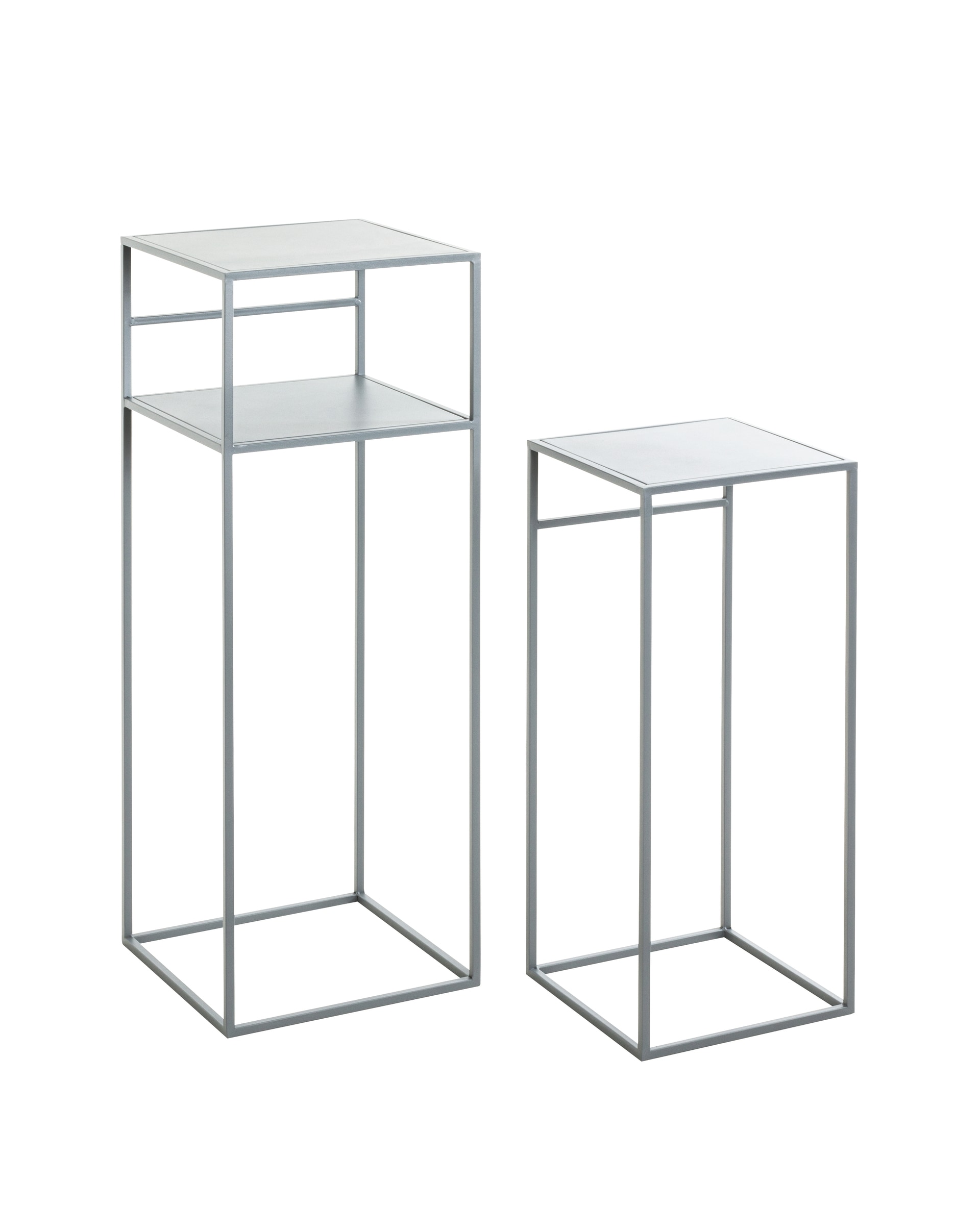 Beistelltisch 2er-Set 30x85x30 cm 26x63x26 cm grau