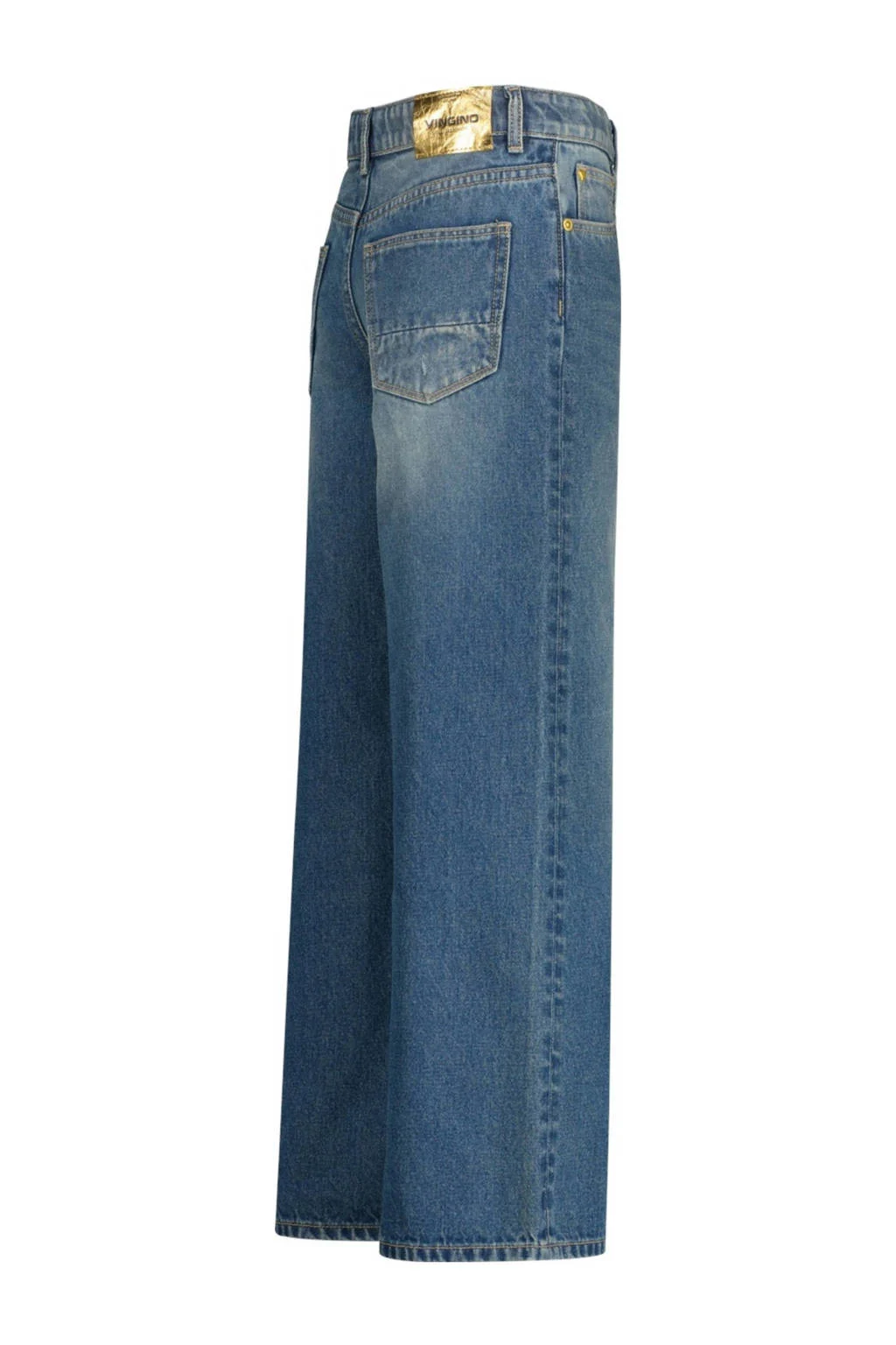 Vingino wide leg baggy jeans medium blue denim