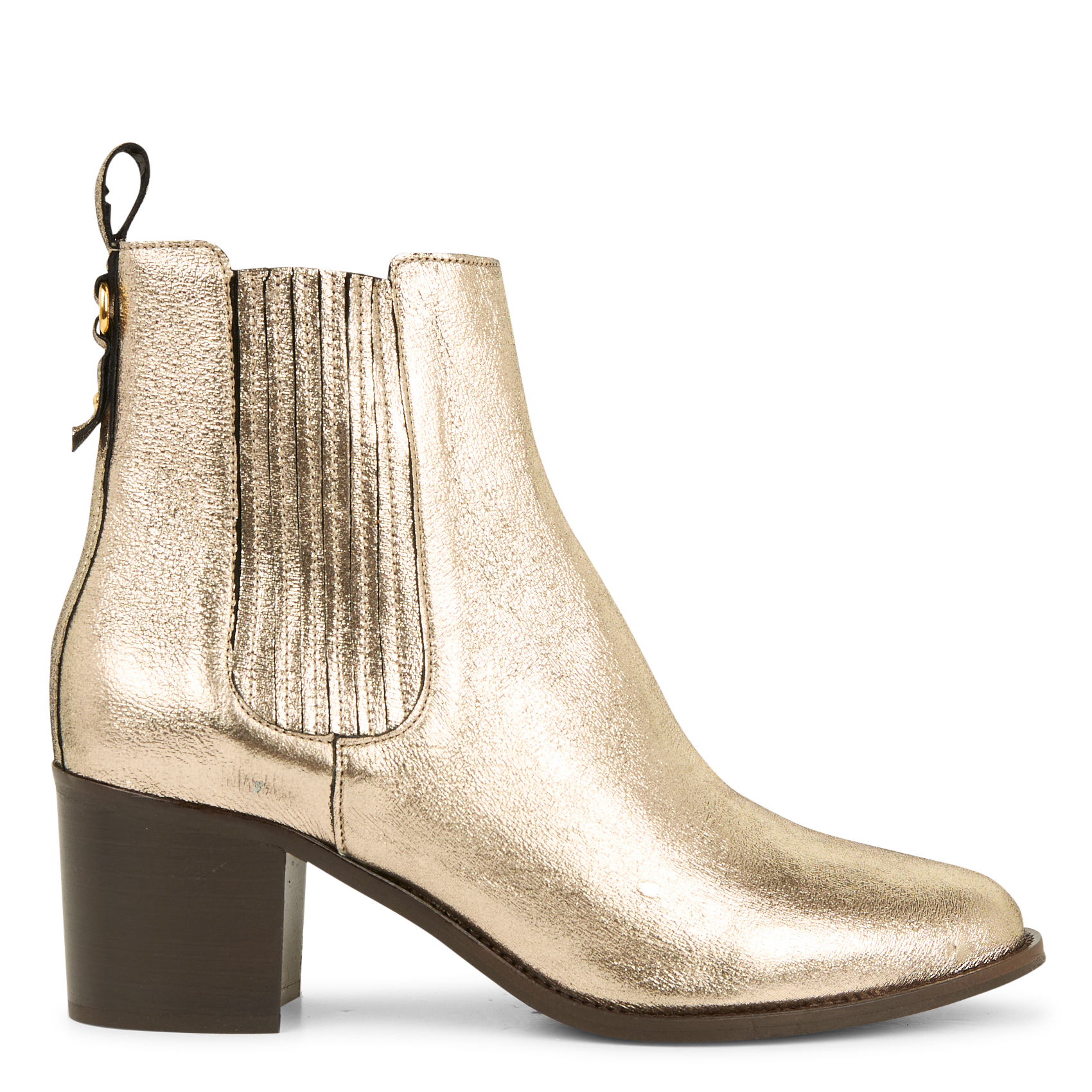 CECILIA - Bottines en cuir | Doré