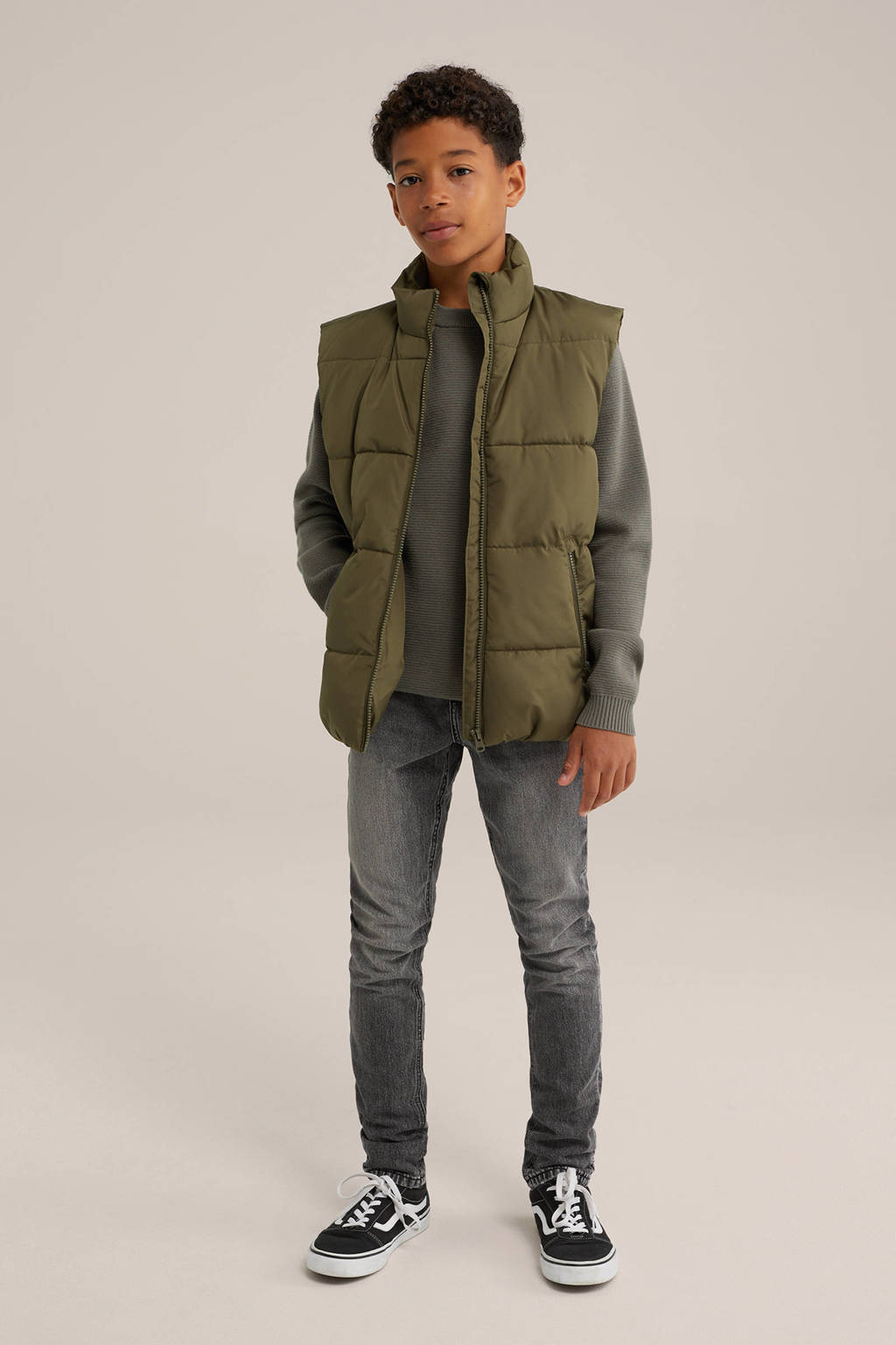 WE Fashion bodywarmer olijfgroen
