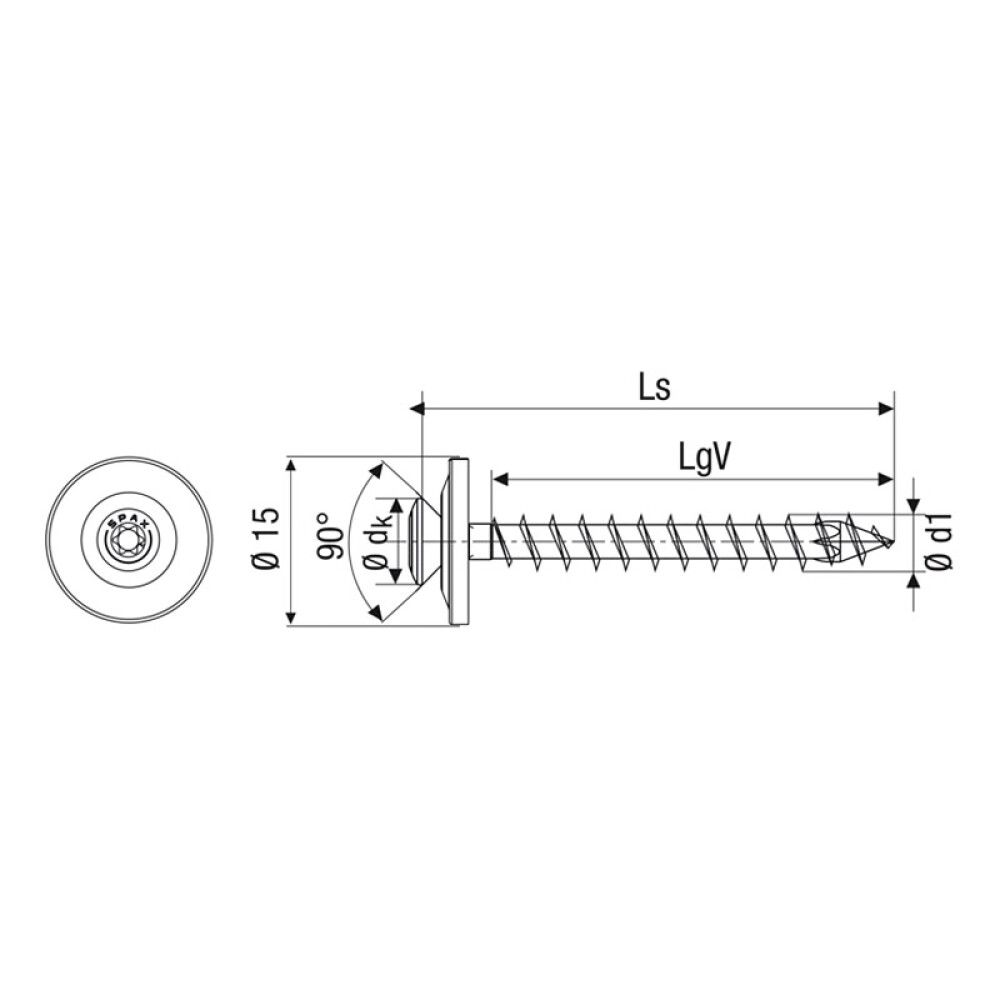 PLATELAGERSKRUE SPAX T-STAR T20 FORHODE GALVANISERT 4,5X55MM 70STK