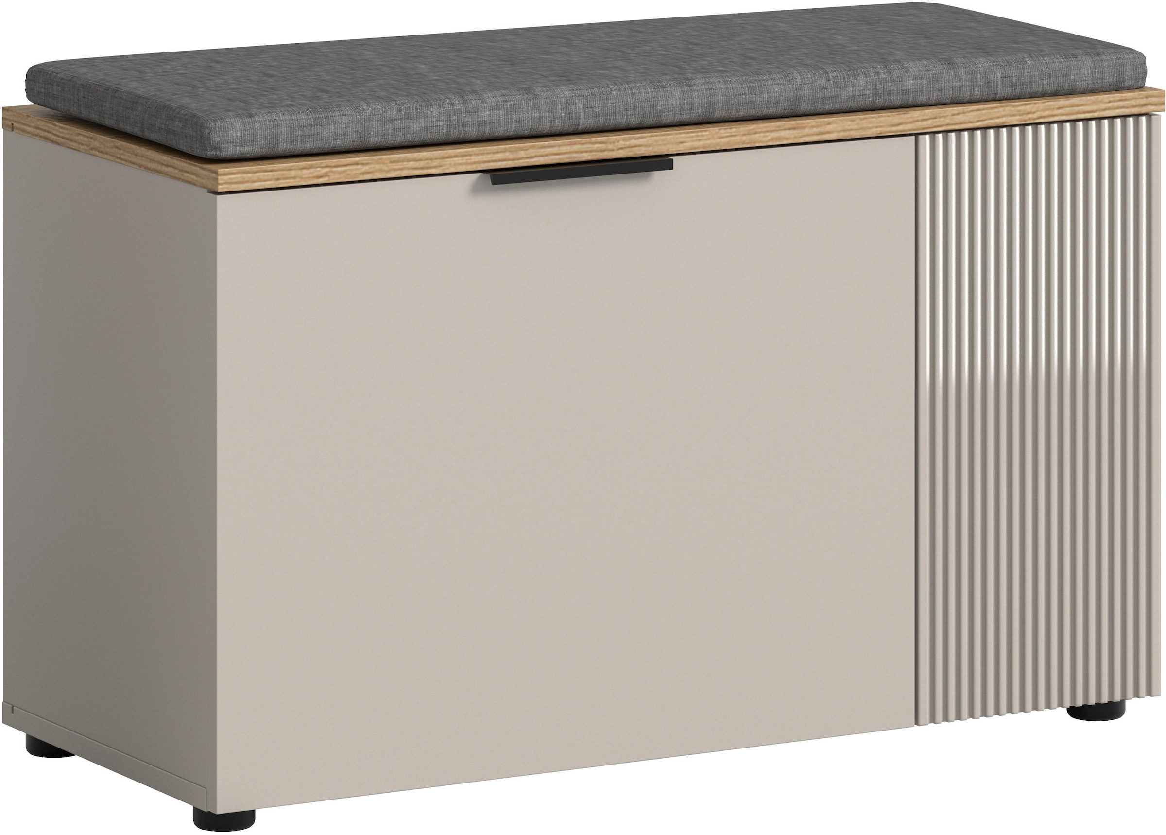 INOSIGN Sitzbank »EDIL, Breite 80cm, 2 Türen, 4 Fächer, inkl. Sitzkissen« moderne Farbkombination, Platz für ca. 6 Paar Schuhe, 2 Stk. tlg. Garderobenbank, Bank, Flurbank, Schuhbank, Dielenbank