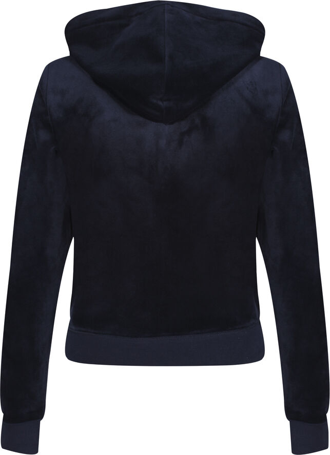 Juicy Couture Robertson Classic Velour Zip Trough Hoodie Night sky