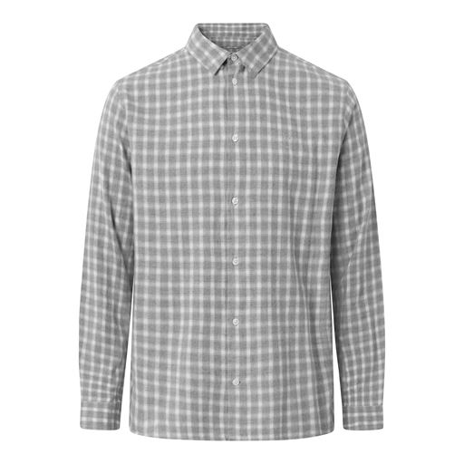 Knowledge Cotton Apparel Langærmet Skjorte, Grey Check, XXL