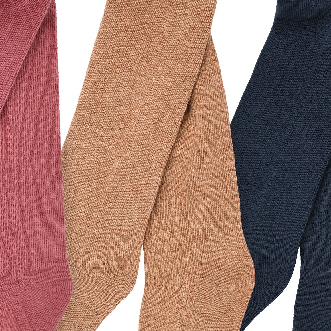 Topomini 3 Baby Strumpfhosen in verschiedenen Farben beige / dunkelrosa / dunkelblau