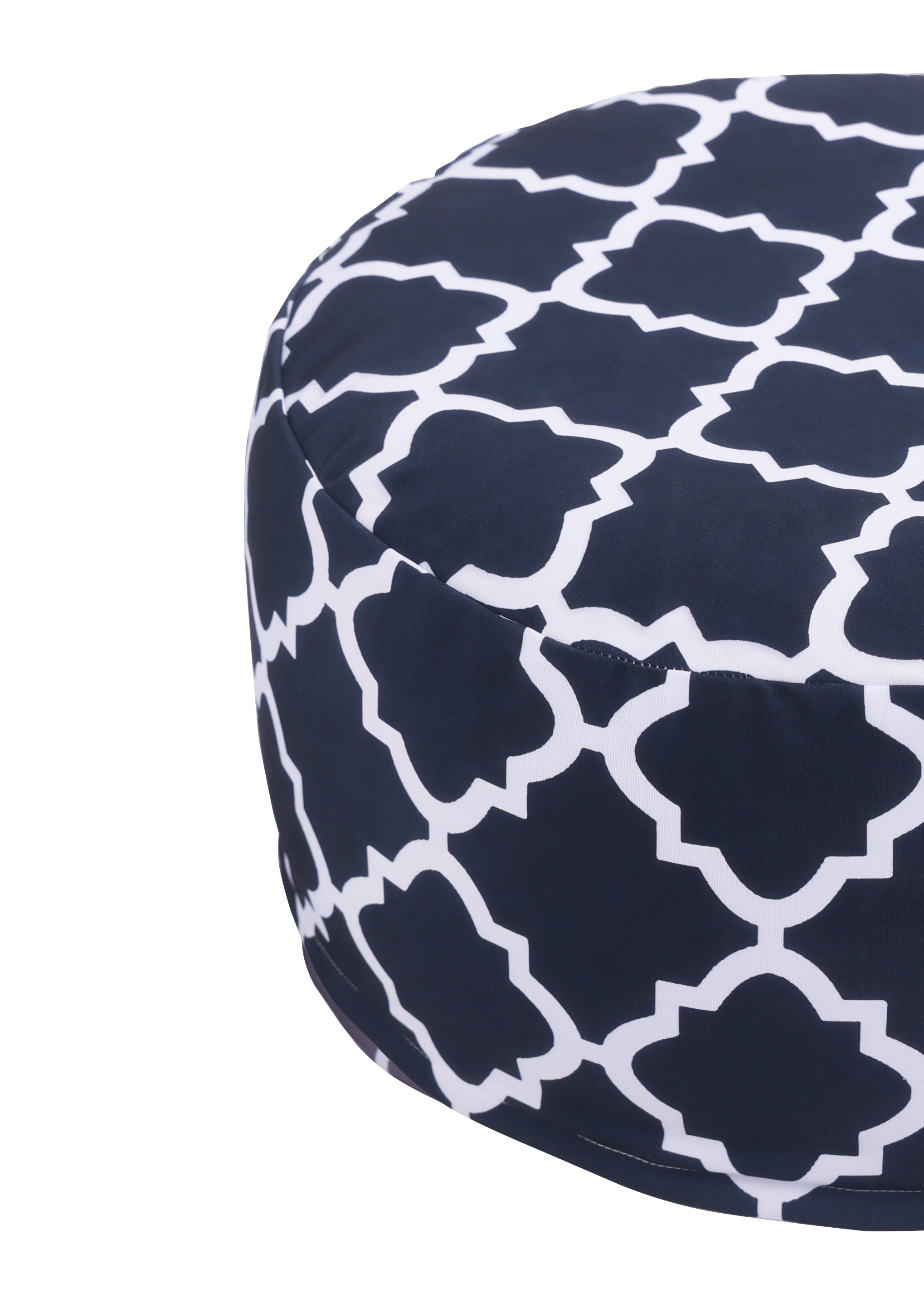 Outdoor Pouf aufblasbar PATTY dunkelblau/weiss