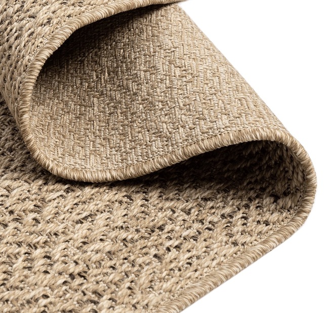 the carpet Outdoorteppich »Kansas« rechteckig 1 mm Höhe moderner robuster In und Outdoor Teppich Jute Look