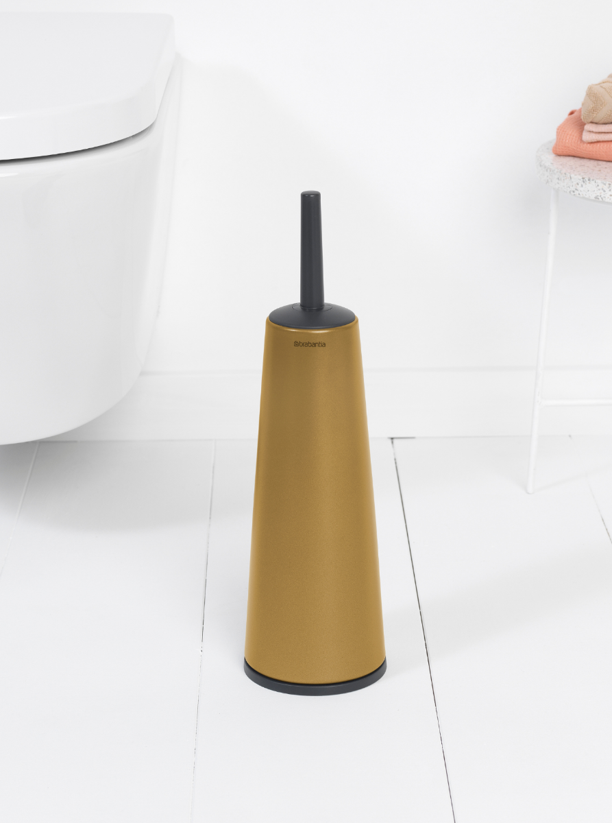ReNew Toiletborstel met houder - Warm Gold
