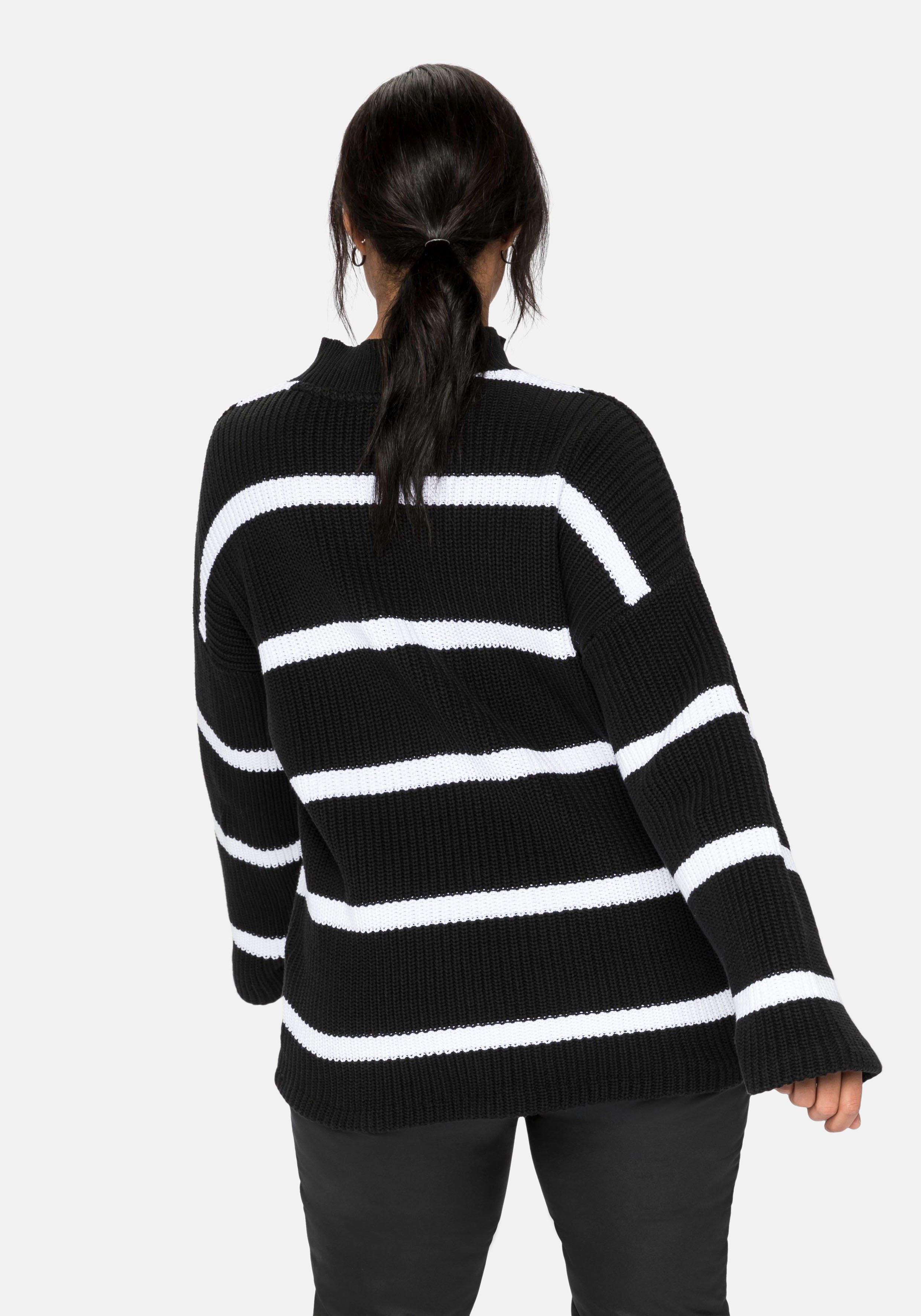 Pullover in Boxy-Form, mit Streifenmuster