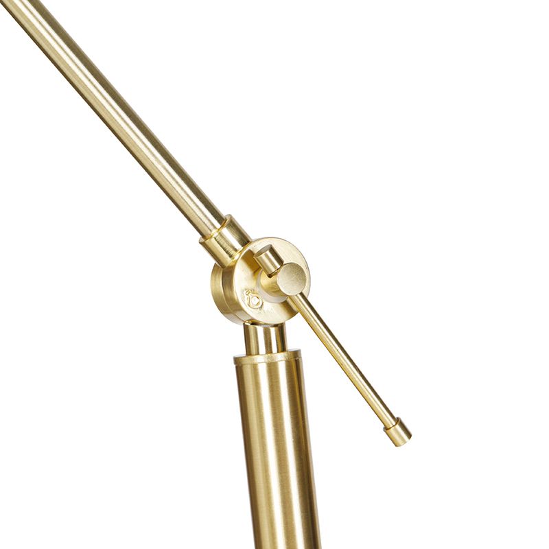 Moderne vloerlamp goud velours kap roze 50 cm - Editor