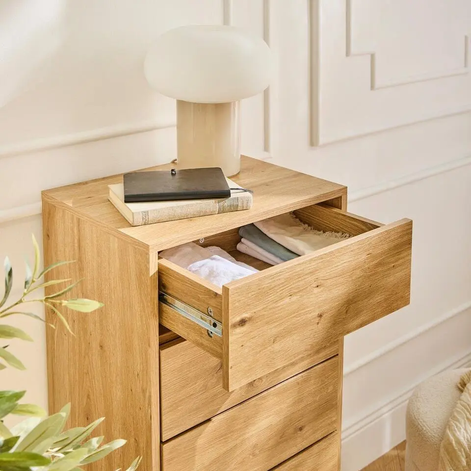 CALICOSY - Ladekast LENNY - Licht hout - 100x45x38 cm