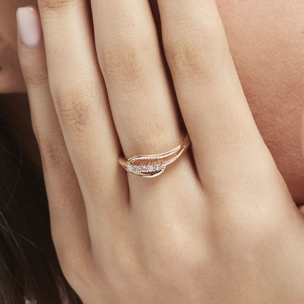 Bague Plaqué Or Jaune Ciera Oxydes De Zirconium