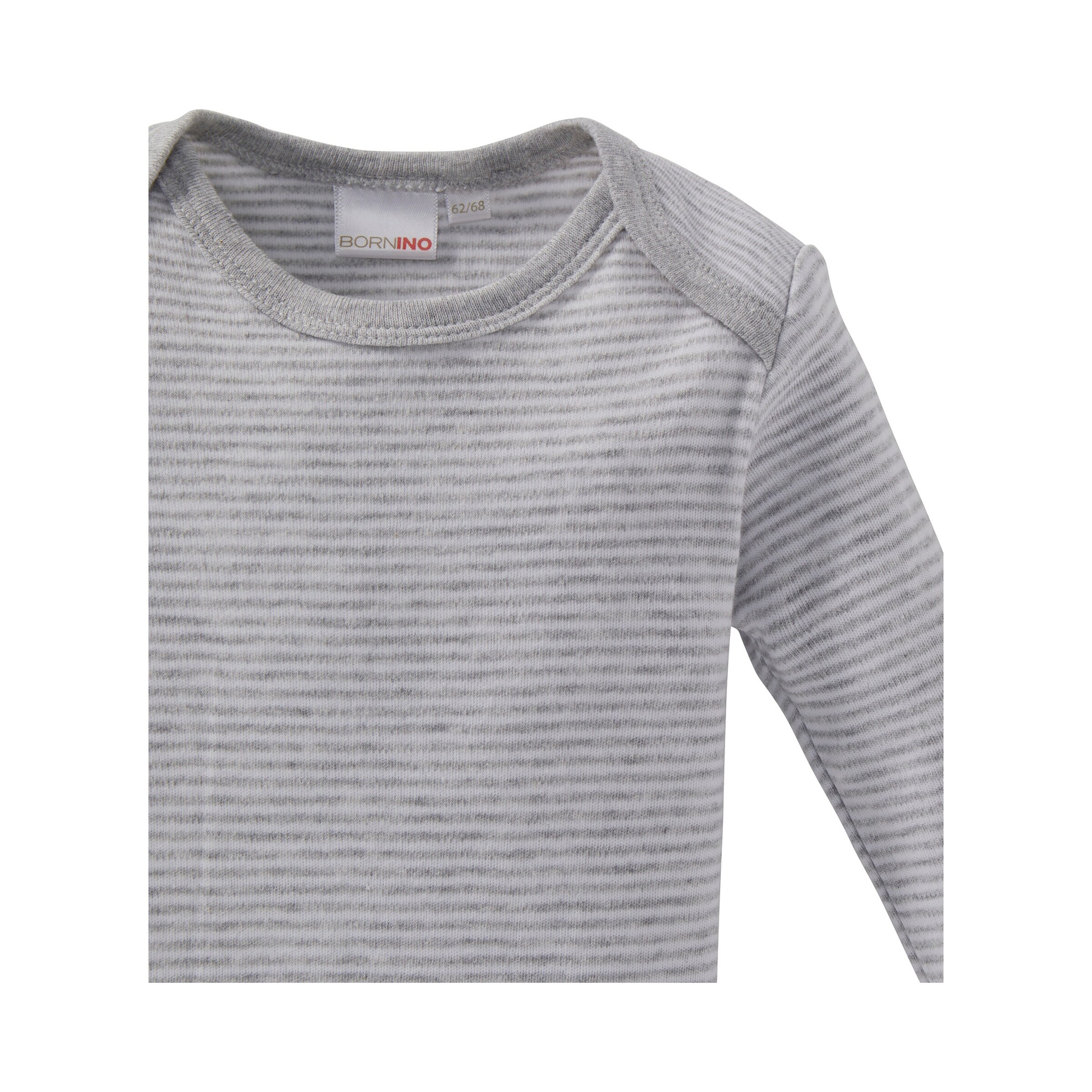Bornino - Lieblinge 3er-Pack Bodys langarm grau