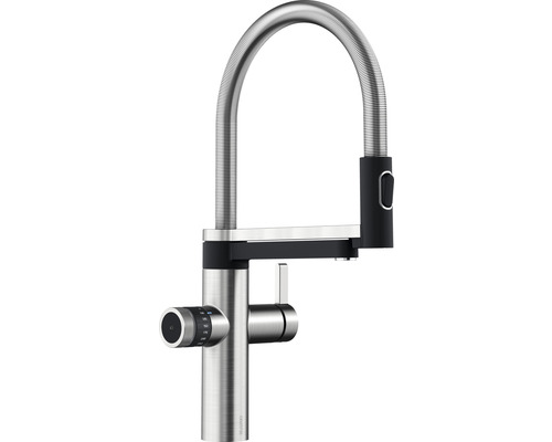 Blanco keukenkraan met filterfunctie en kokend heet water DRINK.HOT EVOL-S PRO geborsteld roestvrij staal 526310