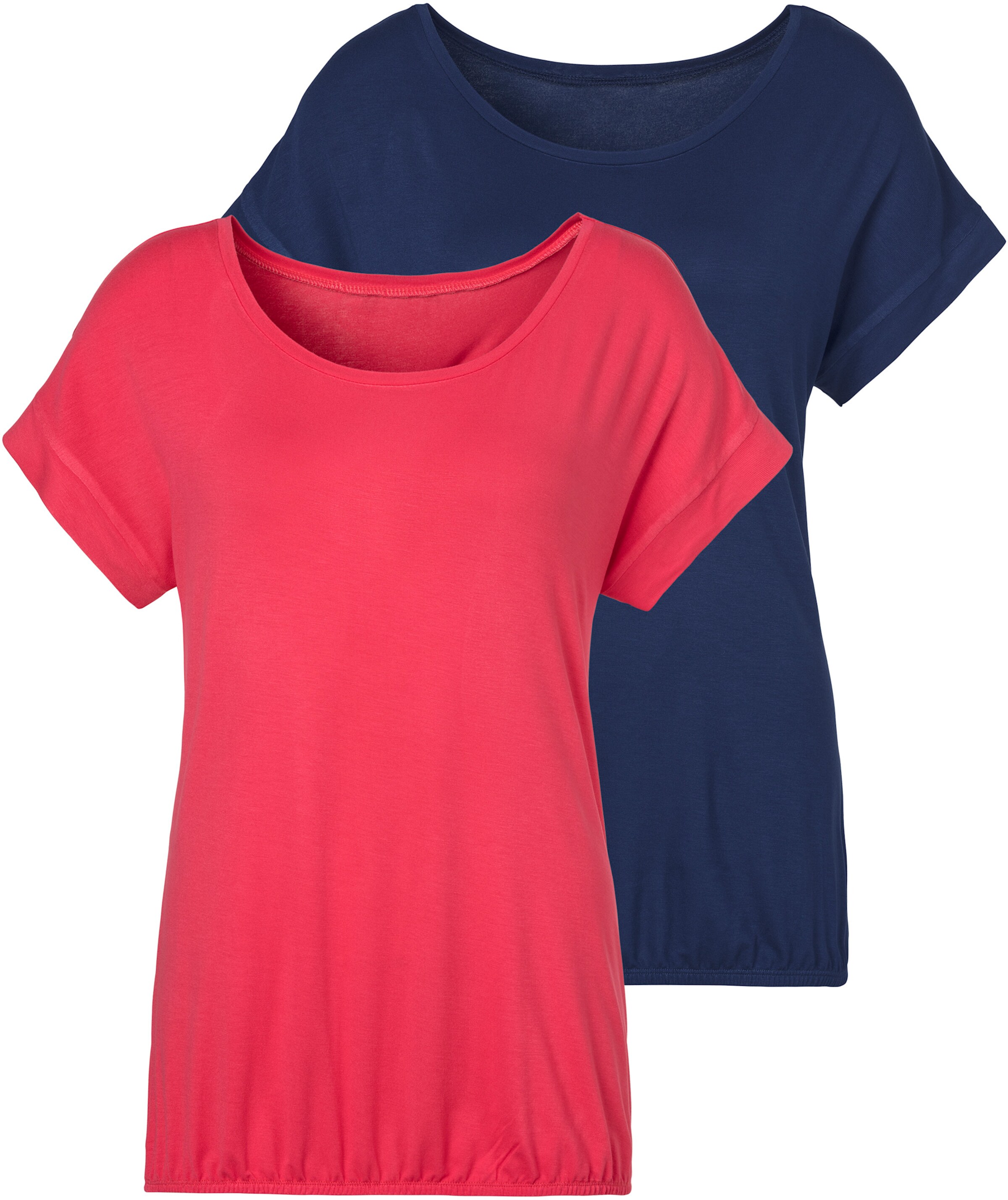 Vivance Kurzarmshirt in koralle, navy