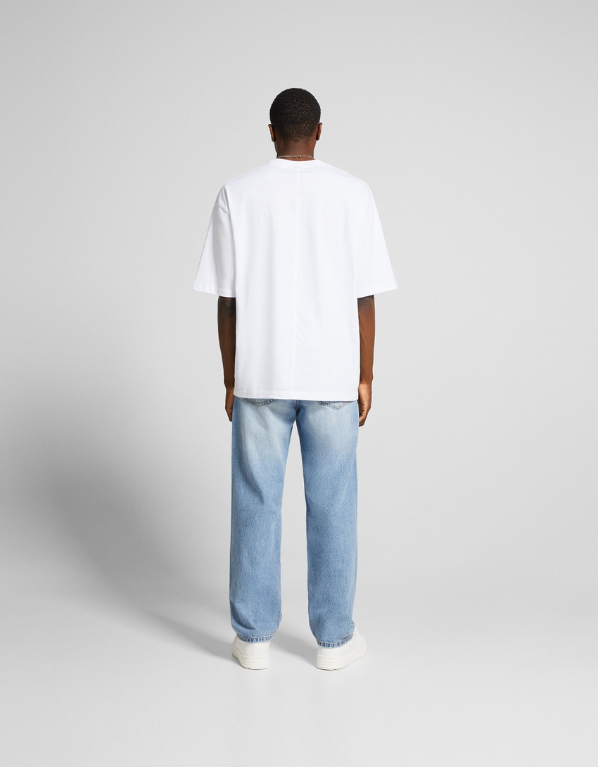 jeans de corte reto dos anos 90